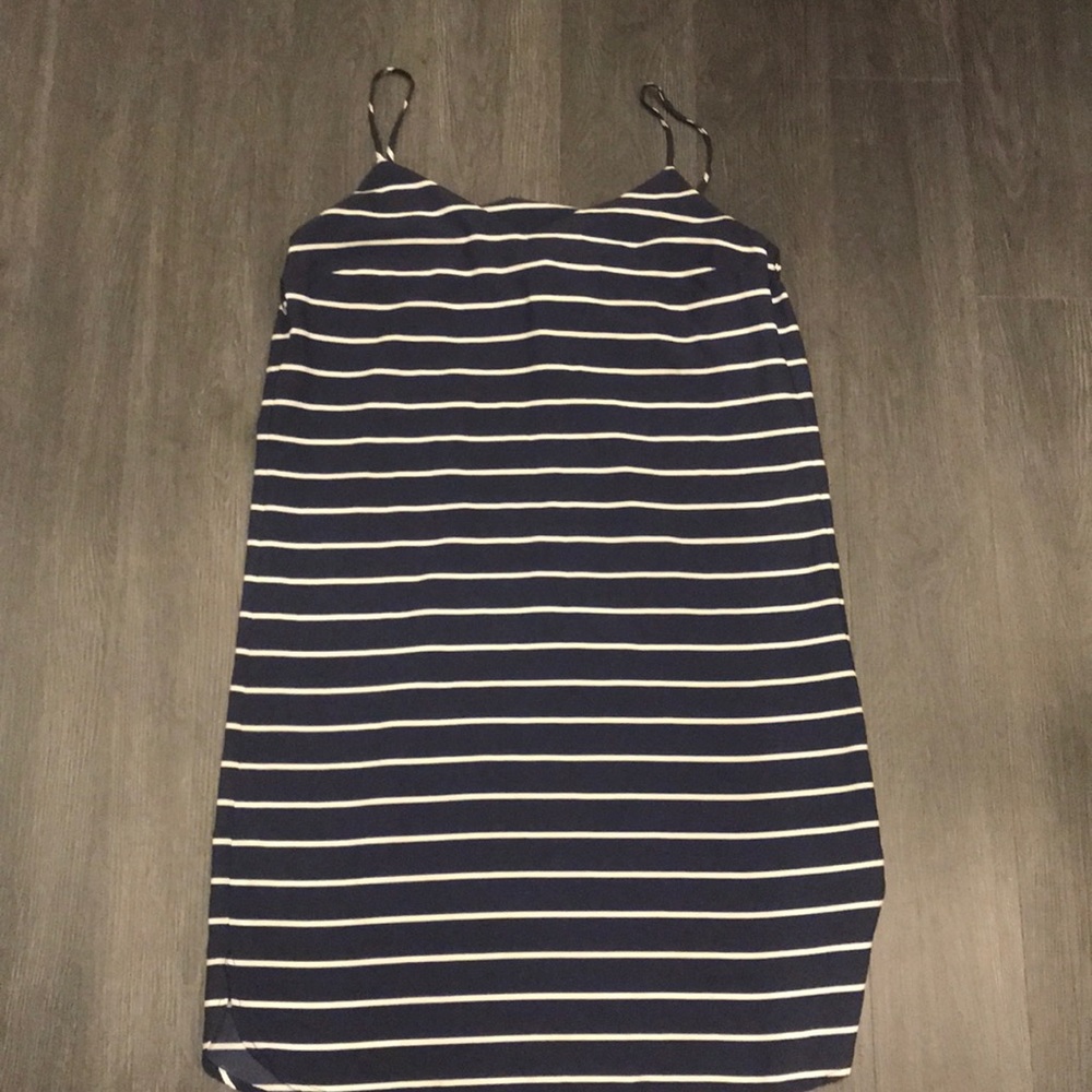 Joe Fresh Stripped Navy Blue and White Dresa